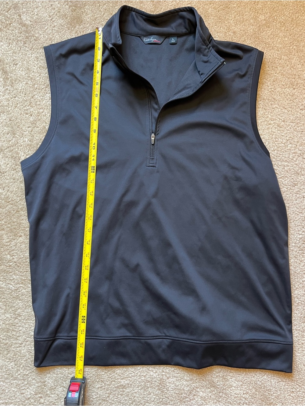 Lot of 2 Walter Hagen Mens Golf Vests Black & Slate Grey Size Large Quarter Zip - Picture 3 of 8
